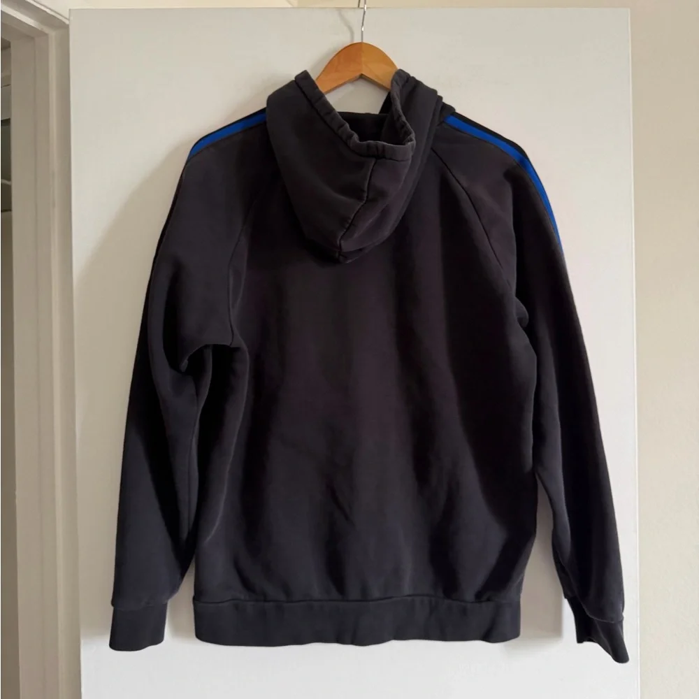 Adidas Fleece Lined Black Hoodie Sweatshirt size Large EUC - Picture 9 of 13